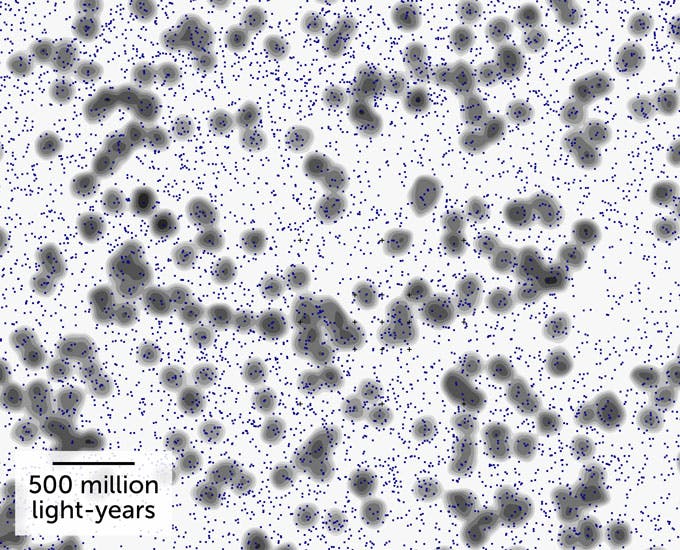 Researchers DISCOVER GIANT ARC OF GALAXIES .