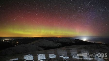 Aurora Borealis seen from Mount Washington Observatory