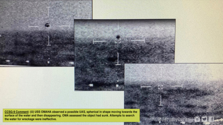 Pictures spilled from Pentagon examination show UFOs swarm above Navy destroyer